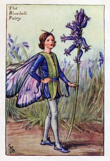 Bluebell Flower Fairy Vintage Print by Cicely Mary Barker