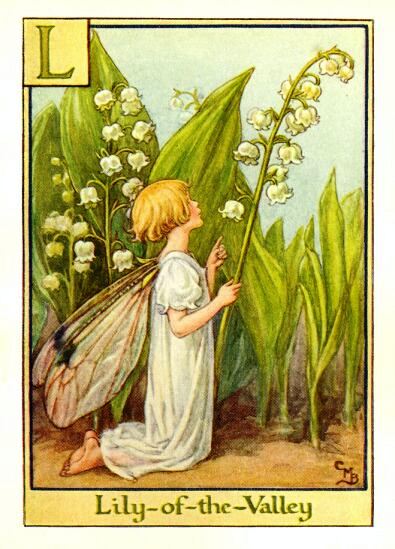 Lily-of-the-Valley Flower Fairy Vintage Print by Cicely Mary Barker