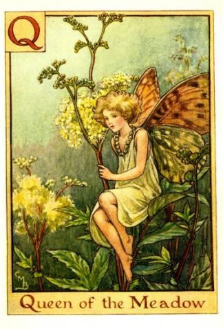 Queen of the Meadow Flower Fairy Vintage Print by Cicely Mary Barker